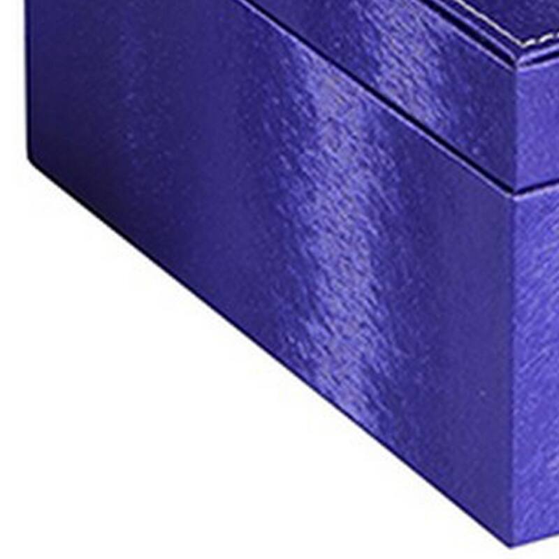 Jewelry Case with 2 Slots and Earrings Hanger, Blue