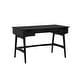 preview thumbnail 2 of 15, Lamine Rattan Mid-Century Desk Black