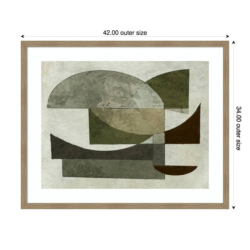 Shaped by Dan Hobday Wood Framed Wall Art Print - 42 x 34 in - Brown