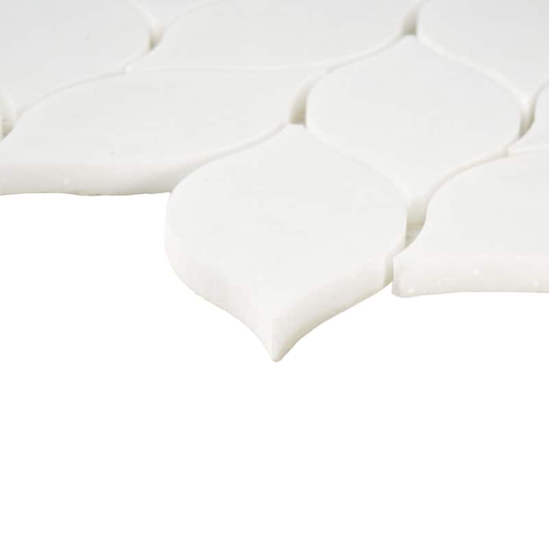 Thassos Marble Leaf Polished Mosaic Tile