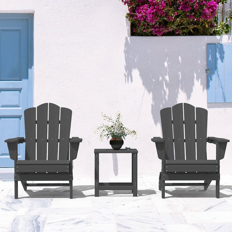 Outdoor HDPE Folding Classic Adirondack Chair All-Weather