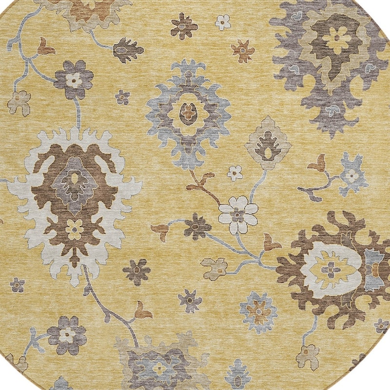 HomeRoots Floral Traditional Rectangle Outdoor Rug