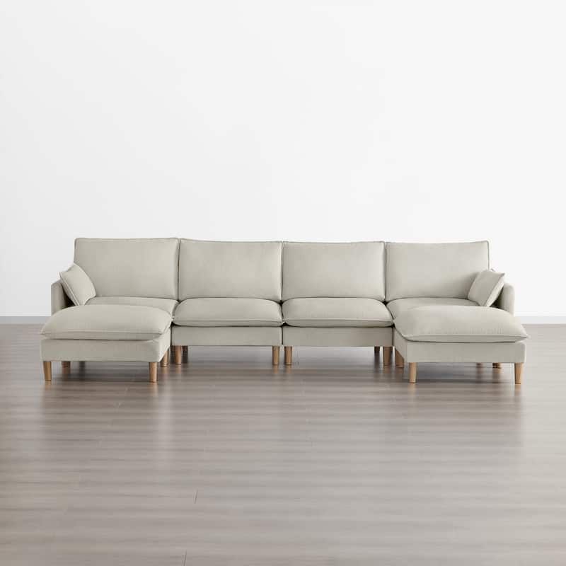 Spruce & Spring Oversized Couch Modular Sectional Sofa for Living Room