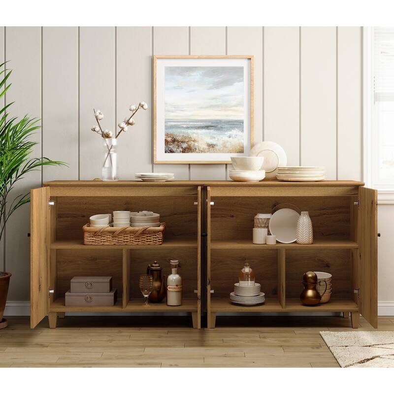 Sideboards Buffet Cabinets with Doors for Dining Room, 32.4"H