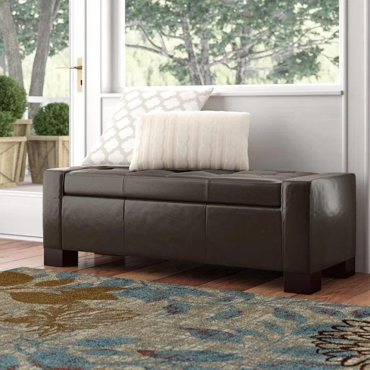 Large 51" Storage Ottoman, Tufted Storage Bench for Living Room, Entryway, or Bedroom