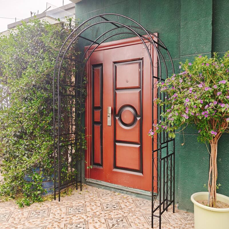 Metal Garden Arch Climbing Plants Support Rose Arch Outdoor