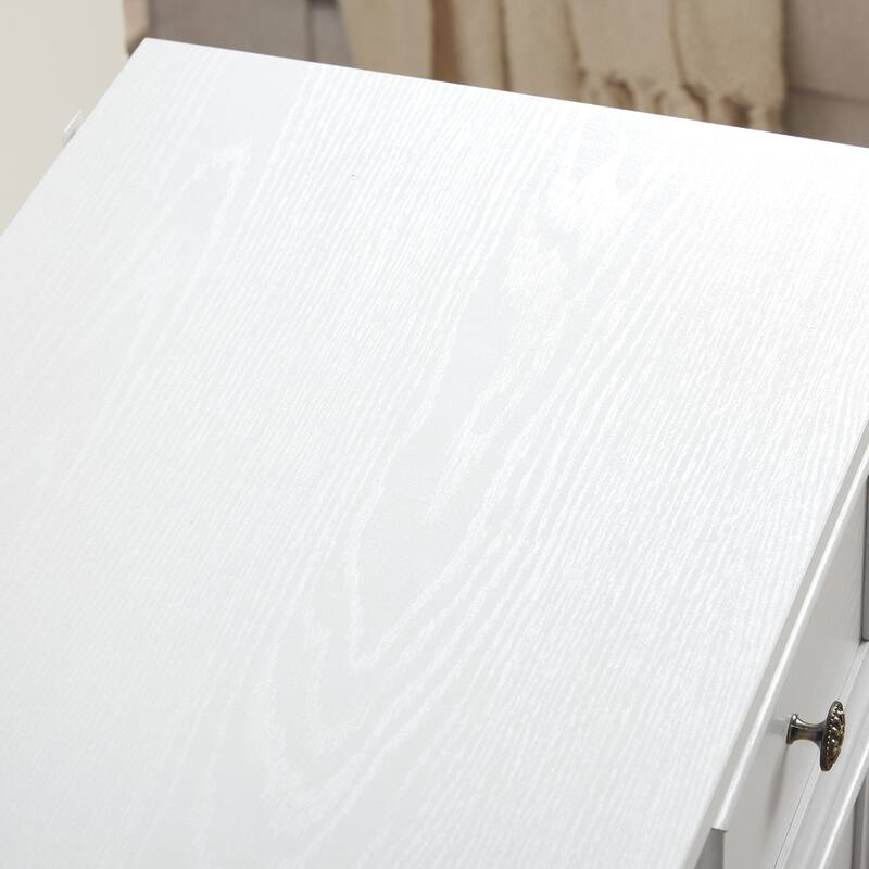 File Cabinet White Sideboard Cupboard Chest of Drawers with 6 Drawers