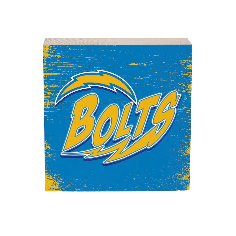 Los Angeles Chargers Wooden Tabletop Mantel Shelf Sign