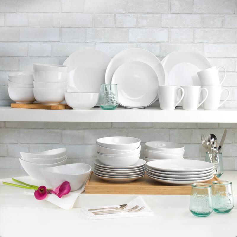 Euro Ceramica White Essential 13" Porcelain Serving Bowl - 108 oz