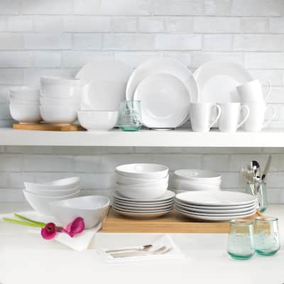 Euro Ceramica White Essential 13" Porcelain Serving Bowl - 108 oz