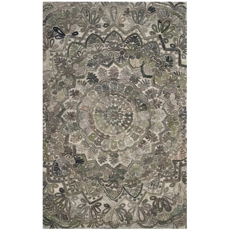 SAFAVIEH Handmade Marquee Genta Modern Medallion Wool Rug