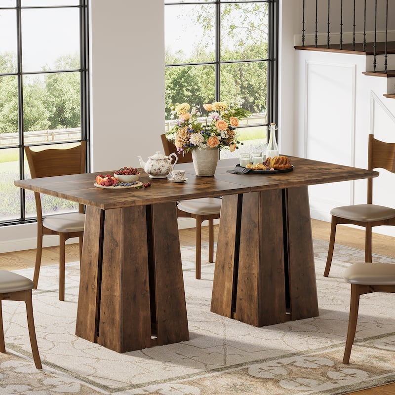 31.5" Square Dining Table with Pedestal Base