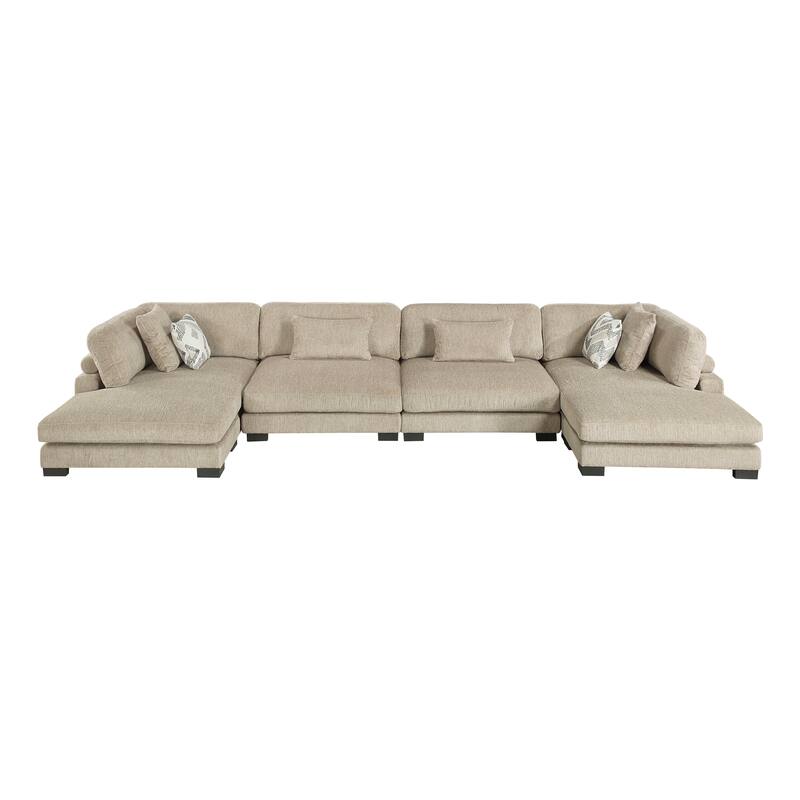 Abbeville Microfiber 4-Piece Modular Sectional with Chaise