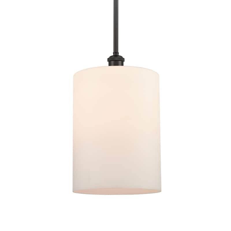Innovations Lighting 516-1S-14-9-L Cobbleskill Pendant Cobbleskill 9" - Matte White / Oil Rubbed Bronze