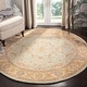 preview thumbnail 69 of 80, SAFAVIEH Handmade Antiquity Therese Traditional Oriental Wool Rug 3'6" Round - Teal/Beige - Round