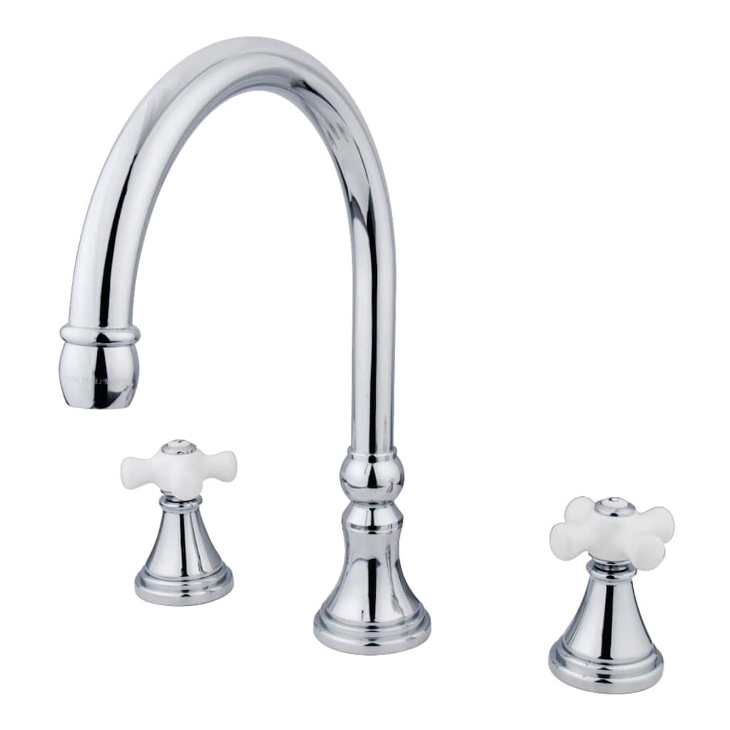 Roman 3-Hole Deck Mount Roman Tub Faucet in Brushed Nickel