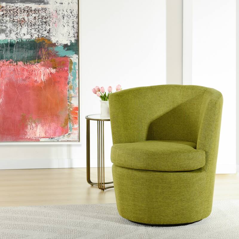 StyleCraft Barrel Swivel Accent Chair