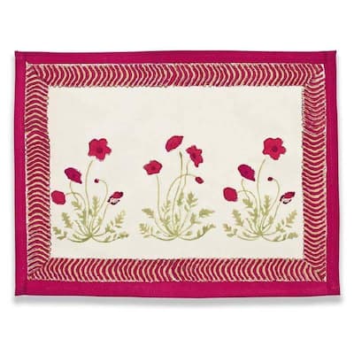 Couleur Nature Poppies Mats, 15x18-inch (set of 6)