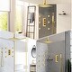 preview thumbnail 4 of 33, 12" Ceiling Mount Rainfall 3 Way Thermostatic Shower Faucets Sets with 6 Body Jets