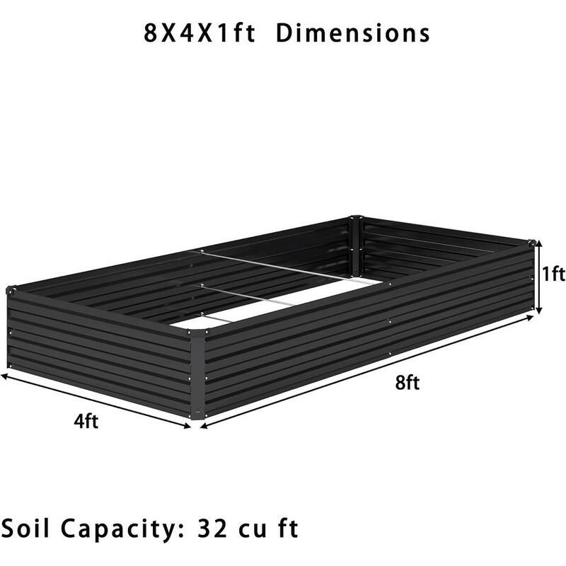 Galvanized Raised Garden Bed,Outdoor Planter