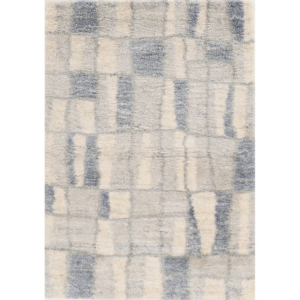 Porch & Den Corso Ivory / Blue Color Block Rug
