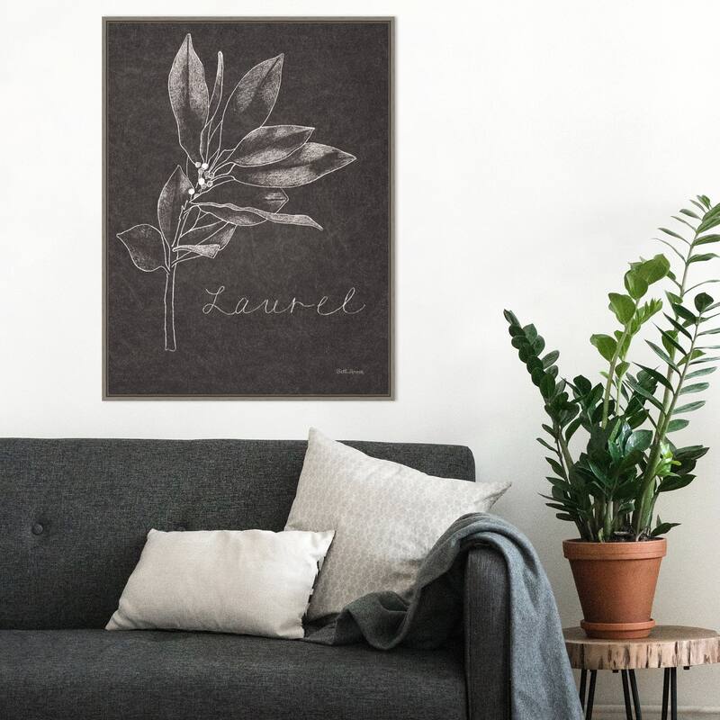 Black and White Chalkboard Christmas I by Beth Grove Canvas Art Framed - 23 x 30 in
