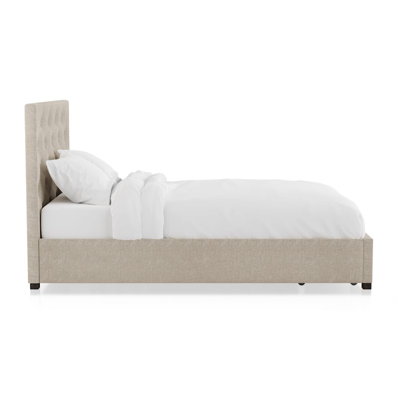 Furniture of America Malaer Modern Button Tufted 1-drawer Platform Bed