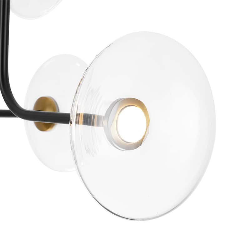 Art Deco 9-Light Sputnik Glass Dimmable LED Chandelier