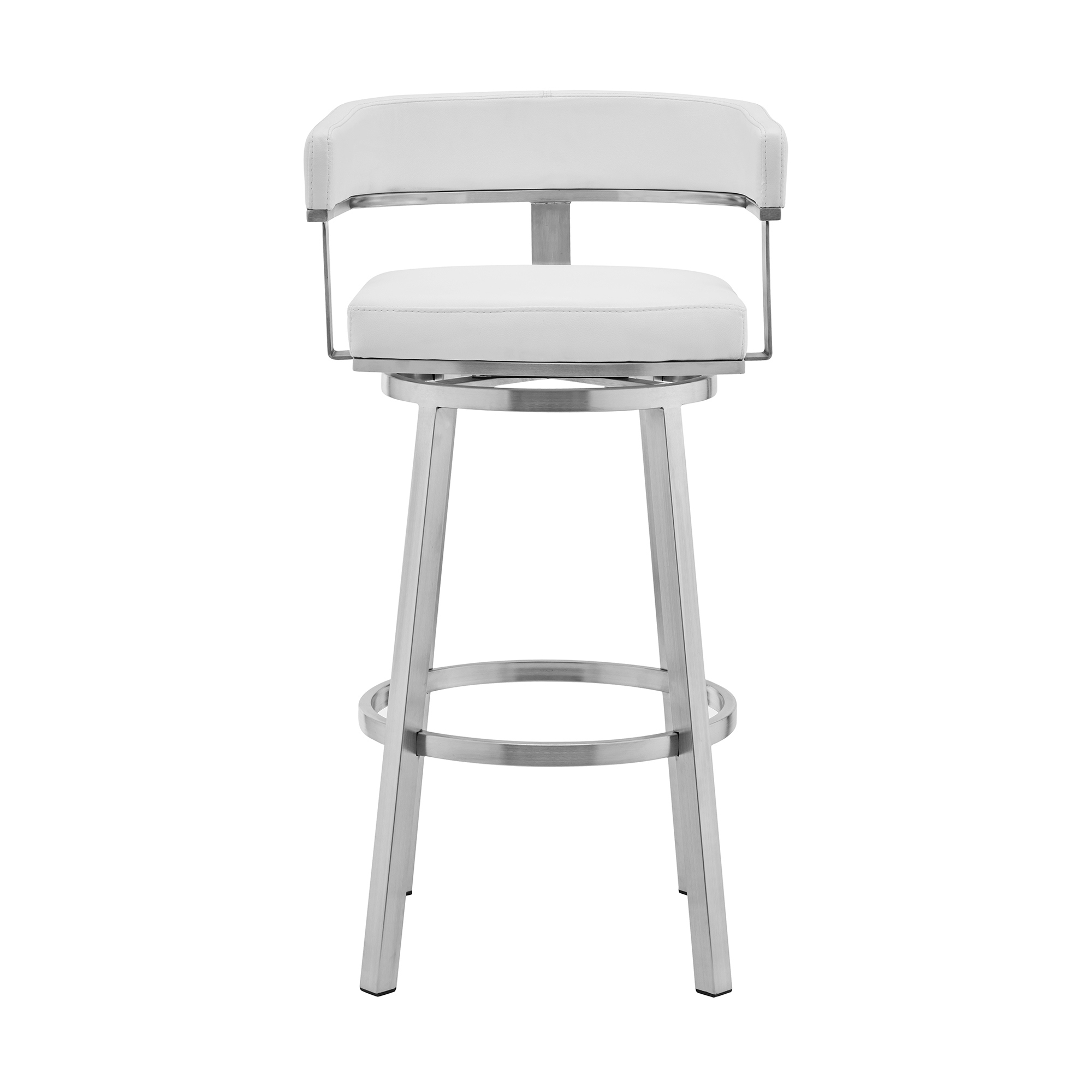 Brushed stainless steel clearance swivel bar stools