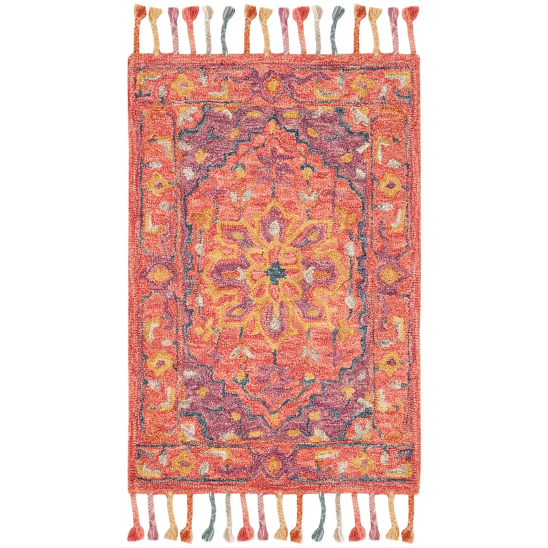 SAFAVIEH Handmade Aspen Masumah Boho Tribal Wool Rug - 2' x 3' - Pink/Violet