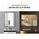 preview thumbnail 5 of 9, Modern Large Black Rectangle Wall Mirrors for Bathroom Vanity Mirror