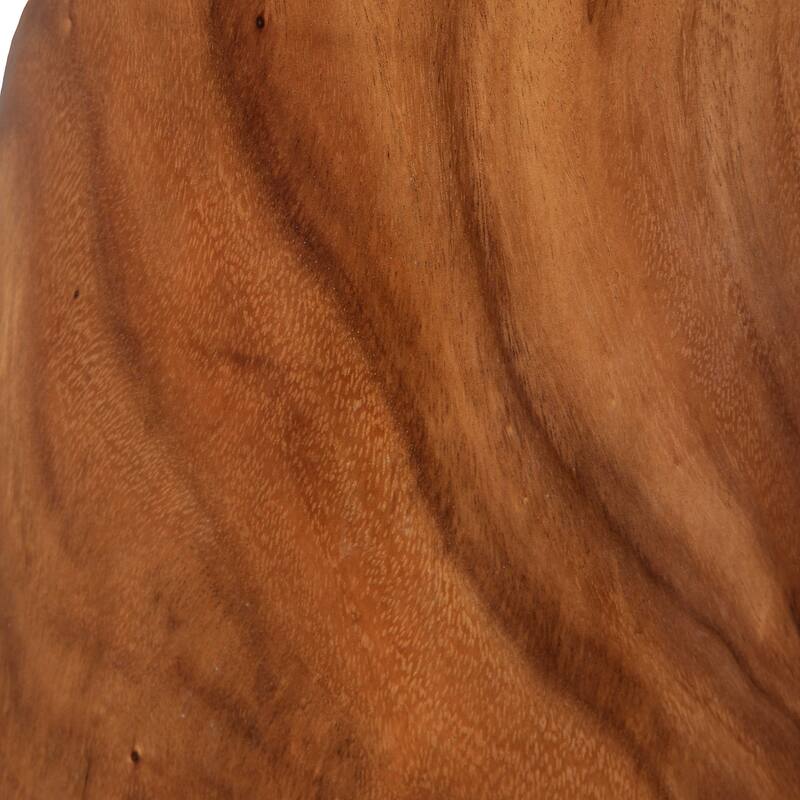Hourglass Shaped Accent End Table - 18" - Brown