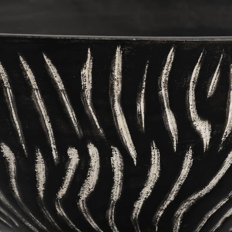 Elk Home Bradford Black Finish Wooden 12 Inch Wide Bowl