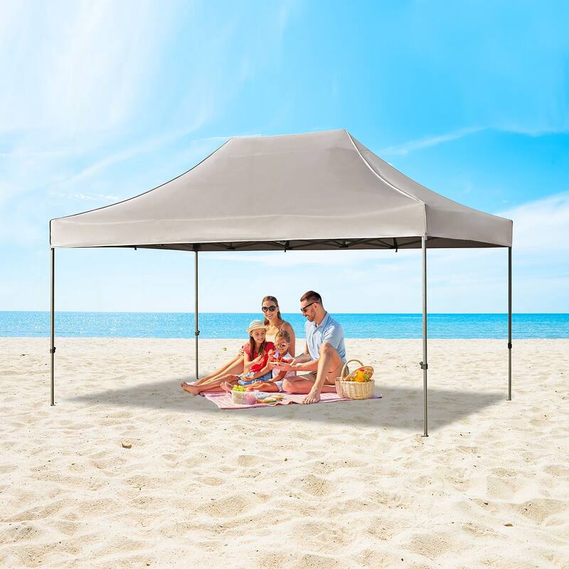 10x15 Pop Up Heavy Duty Party Tent with 4 Sidewalls,Khaki