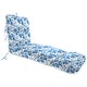 preview thumbnail 23 of 25, 74" x 22" Outdoor Chaise Lounge Cushion with Ties and Loop - 74'' L x 22'' W x 5'' H Suzie Wetland