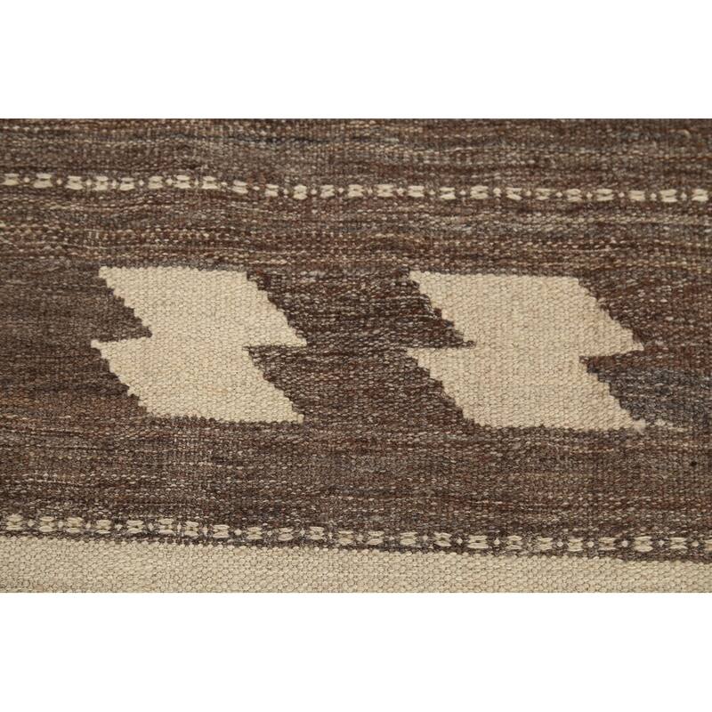 Nomadic Flat Weave Kilim Persian Area Rug Hand-Knotted Wool Carpet - 5'5"x 8'1"