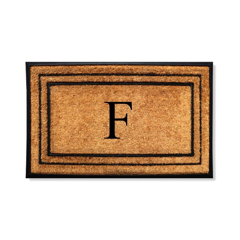 A1HC Natural Coir & Rubber Door Mat, Heavy Duty, Dirt Trapping, Long-Lasting Entrance Doormats,Thick & Durable Outdoor Entry Mat - 24" X 39" - F