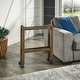 preview thumbnail 9 of 27, Dolores Wood Finish Folding Bar Cart with Two Detachable Trays by iNSPIRE Q Modern