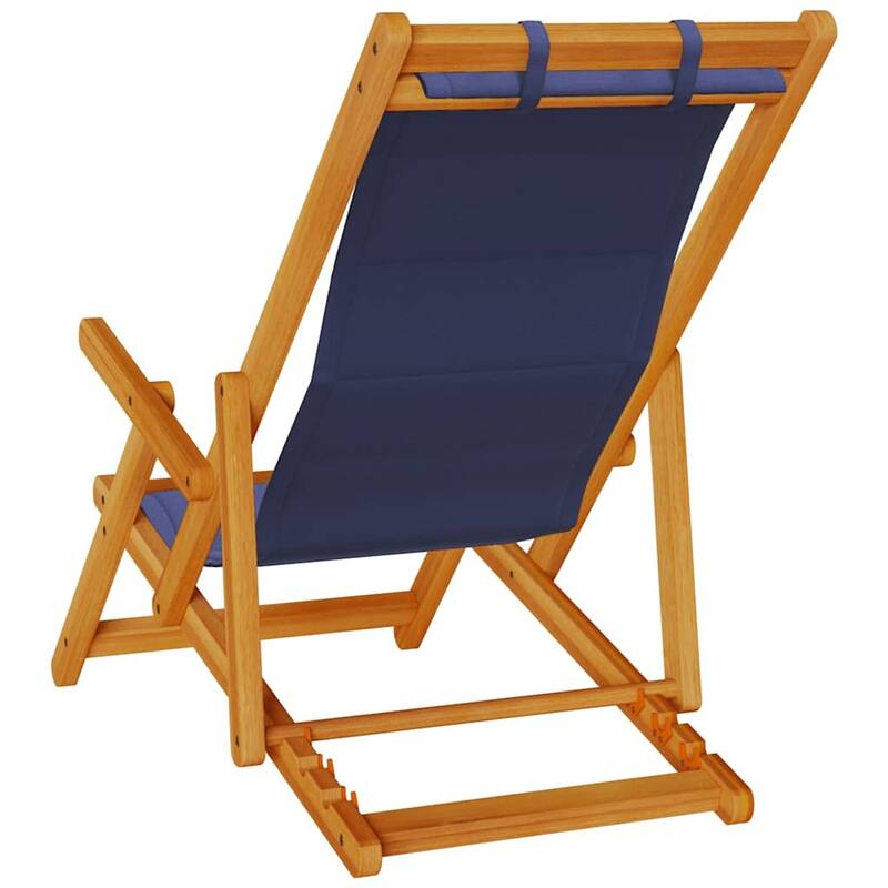 vidaXL Beach Chair 61.5 x 123 x 82cm Solid Acacia wood - 24.2 x 48.4 x 32.3 in