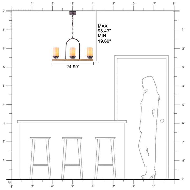 Retro Industrial Iron Pendant with Alabaster Candle Shade