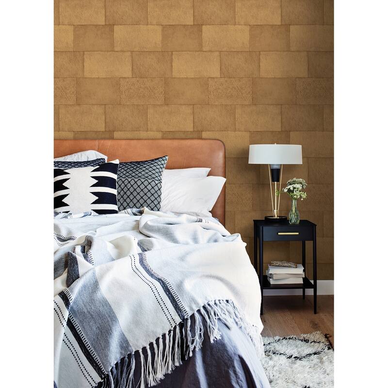 Advantage Lyell Brown Stone Wallpaper