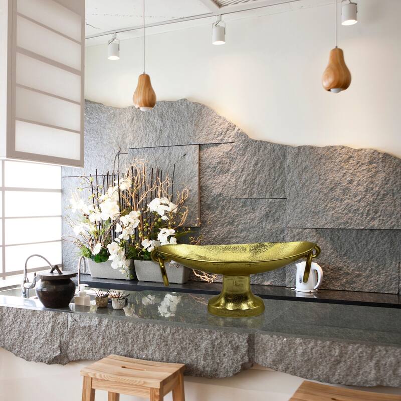 Decorative Handmade Aluminum Modern Pedestal Bowl