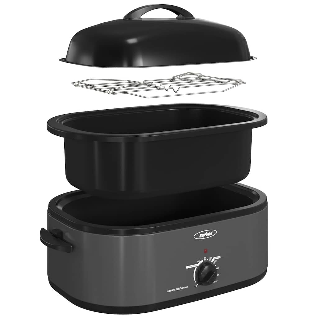 20-Quart Electric Roaster Oven with Self-Basting Lid