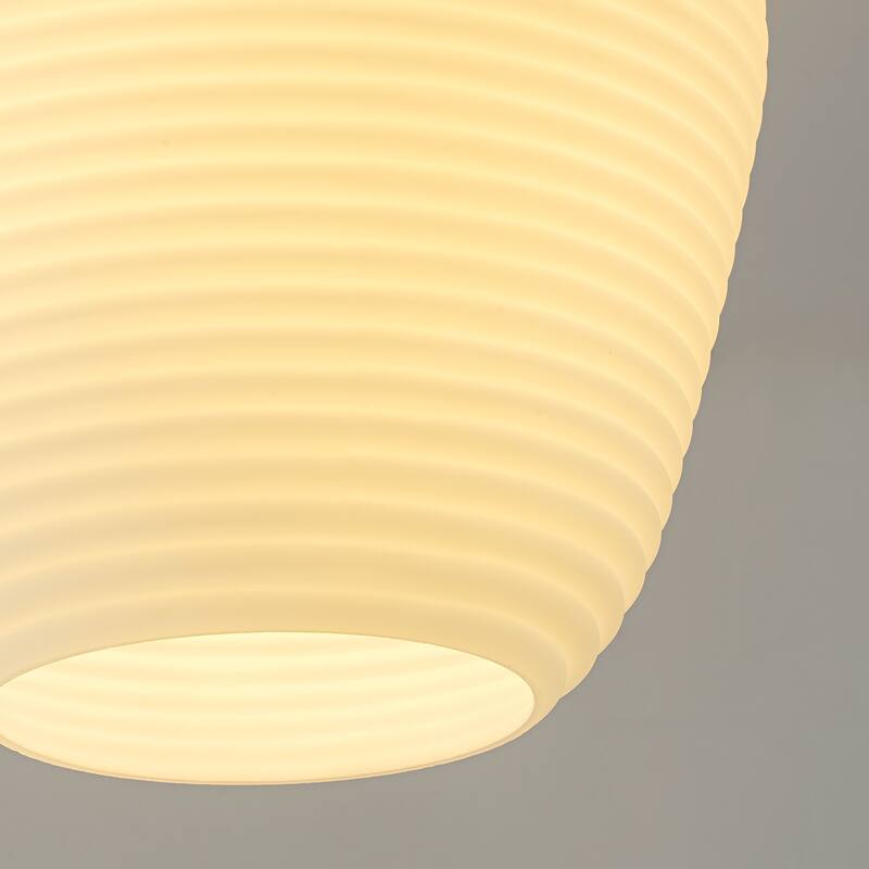 1-Light White Semi Flush Mount Ceiling Light with Opal Glass for Porch Hallway Kitchen Bedroom
