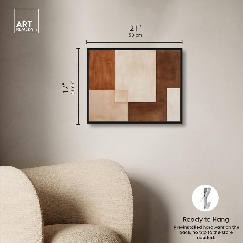 Cream and Brown Panels IV Canvas by Art Remedy