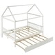 preview thumbnail 4 of 12, Solid Wood Full bed with Twin Size House Bed Frame with Trundle