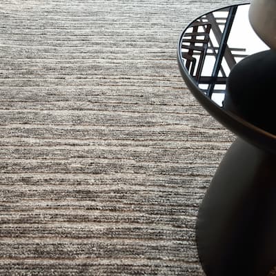 EXQUISITE RUGS Eaton Hand-knotted Wool/Bamboo Silk Grey/Ivory Area Rug.