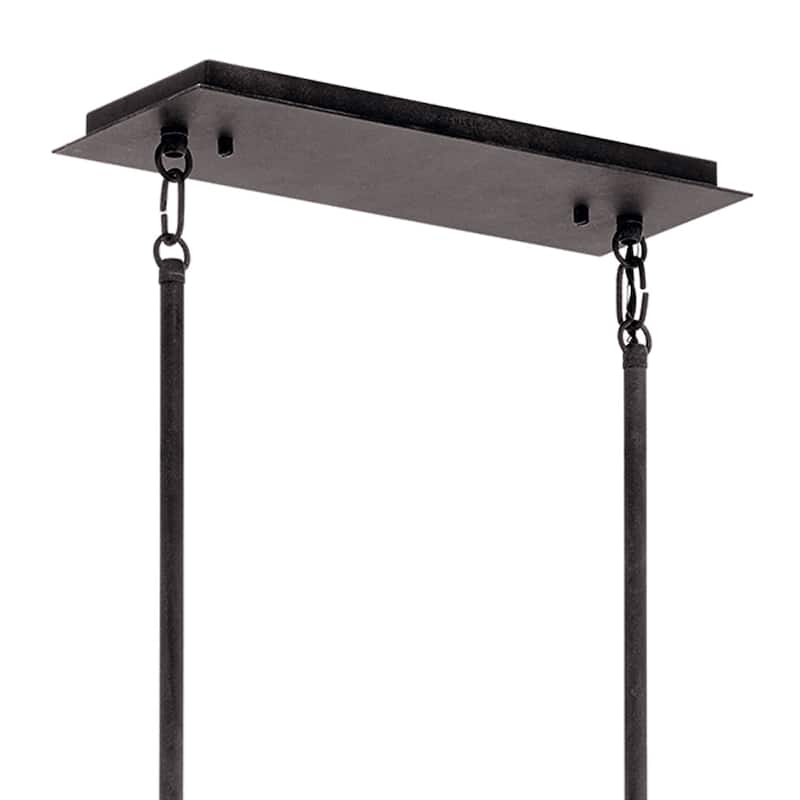 Kichler Lighting Wright Collection 3-light Weathered Zinc Outdoor Linear Chandelier