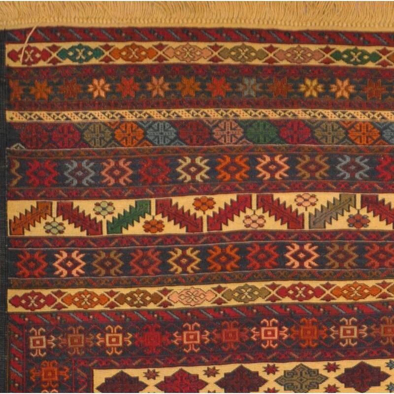Handmade Soumak Kilim (Afghanistan) - 4' x 6'