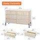 preview thumbnail 11 of 14, WAMPAT 6 Drawer Baby Dresser For Bedroom, Double Chest Of Drawers For Kids With Minimalist Reeded Design